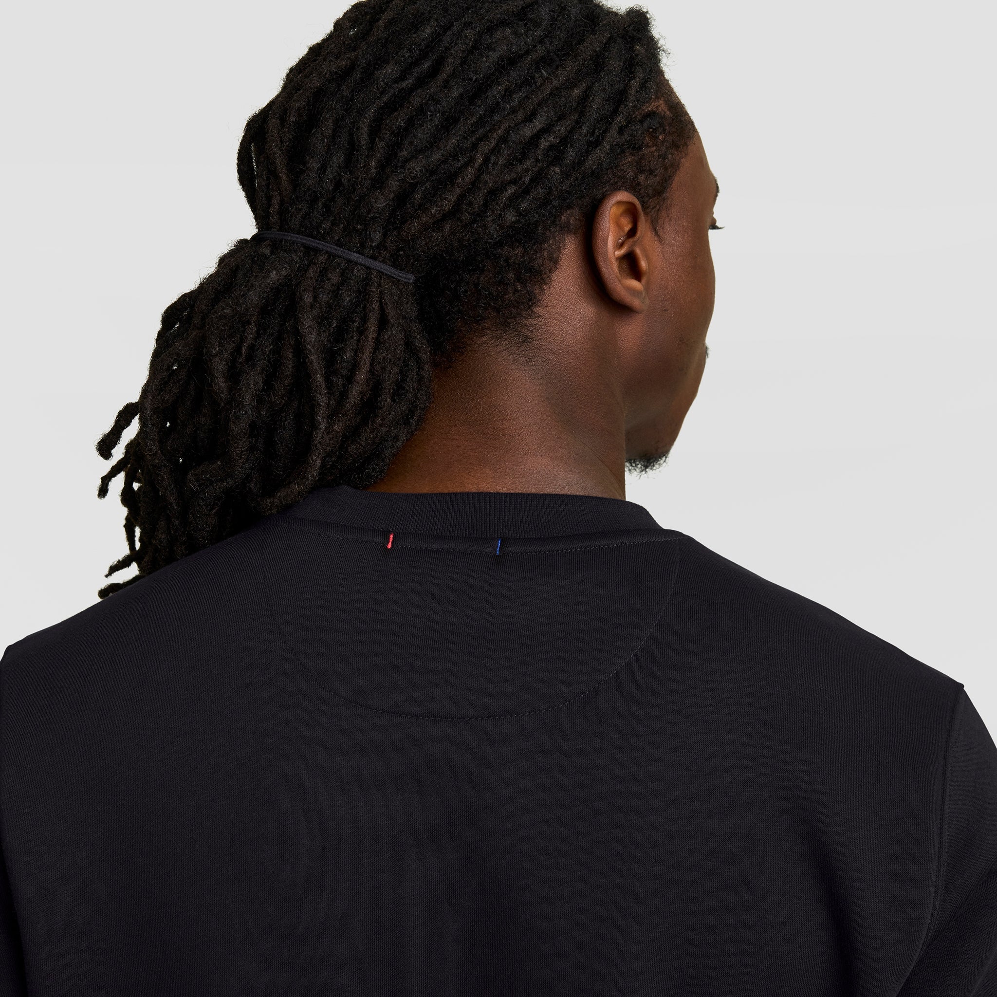 Champion Powerblend Crewneck Sweatshirt, Tonal Script Logo - Black