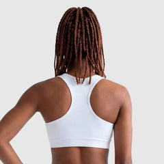 Champion Sports Bra, Script Logo - Bright White