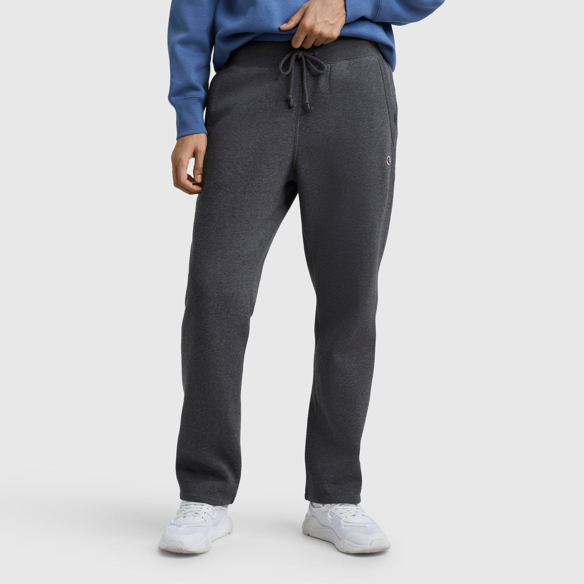 Champion Powerblend Straight Hem Sweatpants - Granite Heather