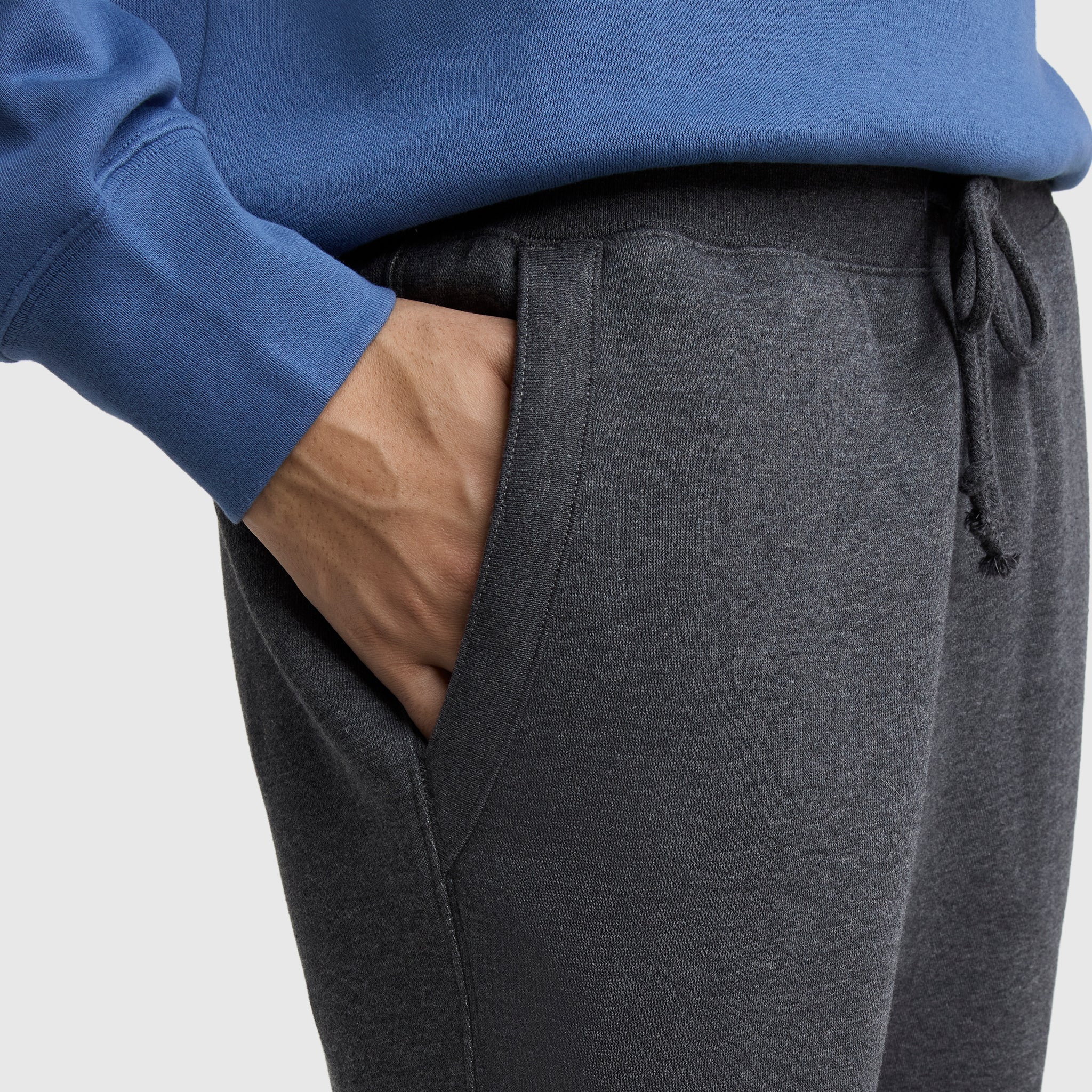 Champion Powerblend Straight Hem Sweatpants - Granite Heather