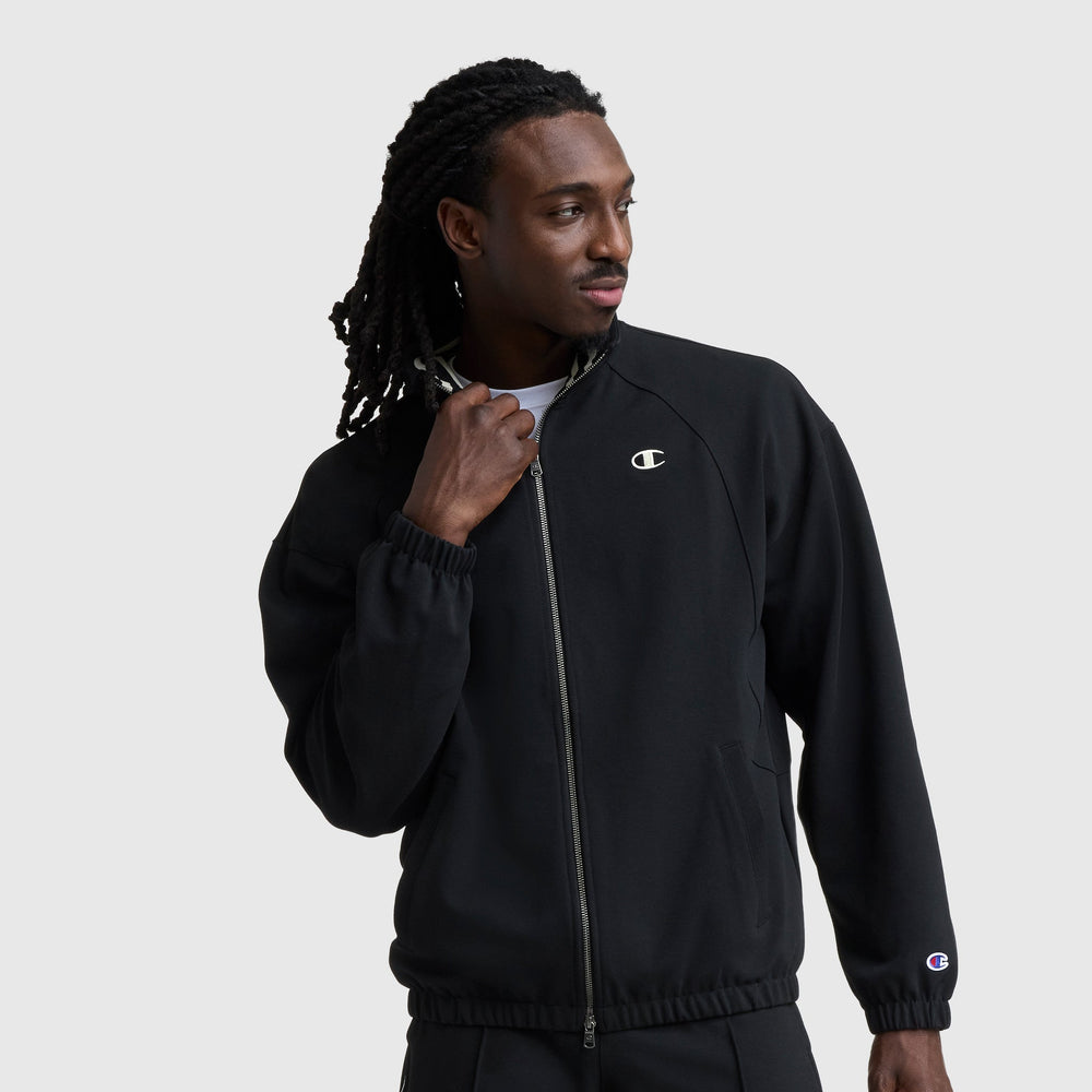 Champion Gameday Full Zip Mock Neck - Black