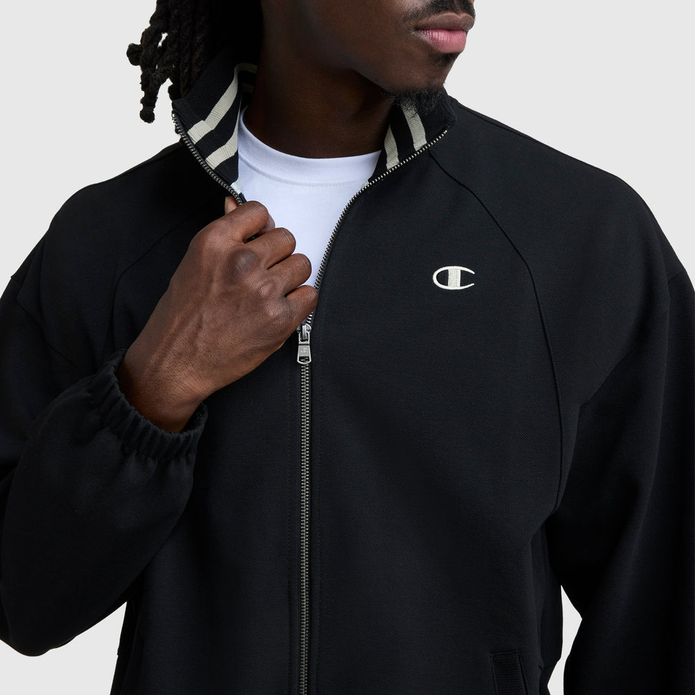 Champion Gameday Full Zip Mock Neck - Black