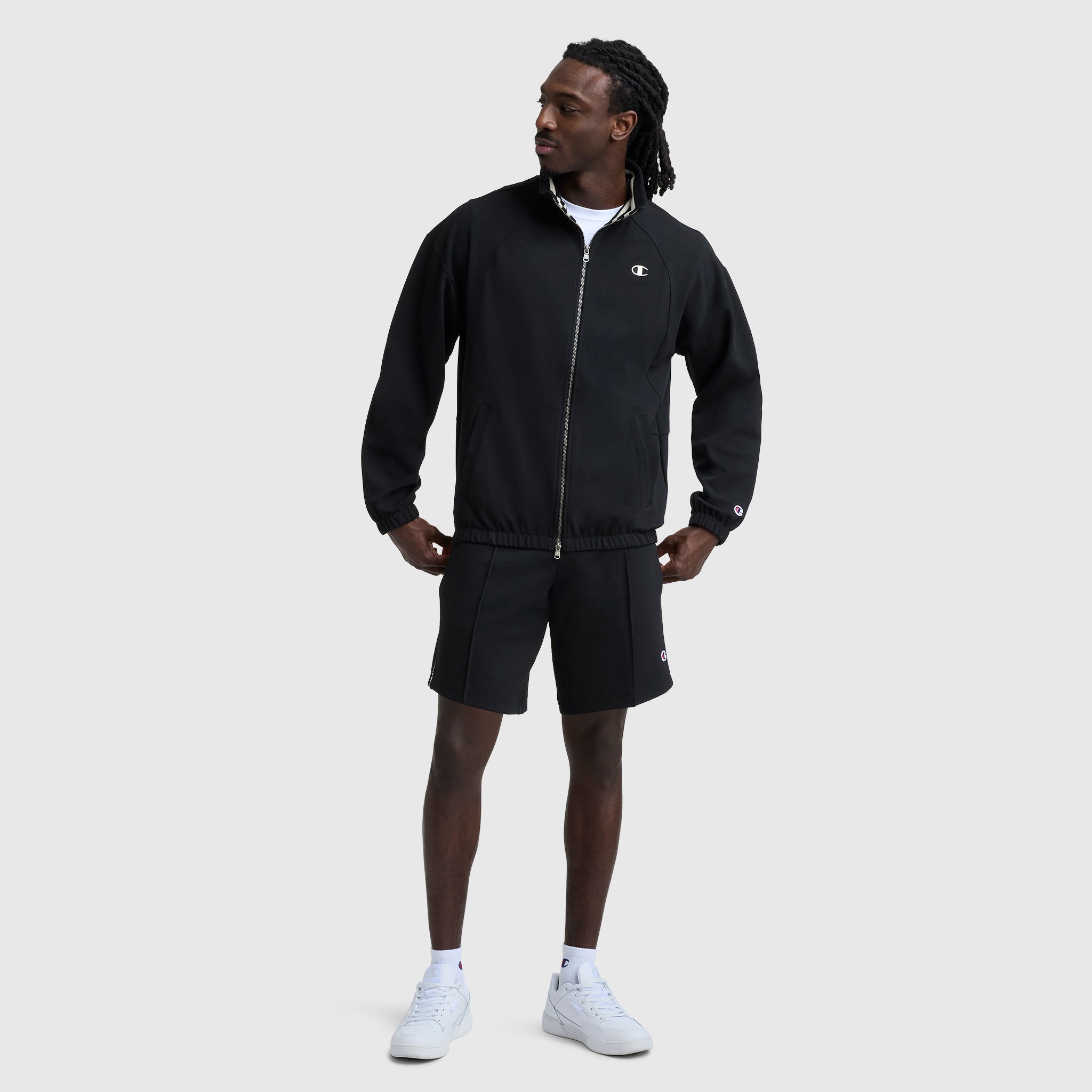 Champion Gameday Full Zip Mock Neck - Black