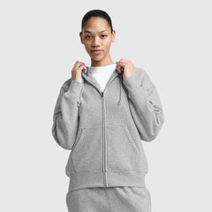 Champion Powerblend Fleece Zip-Up Hoodie - Oxford Grey Heather