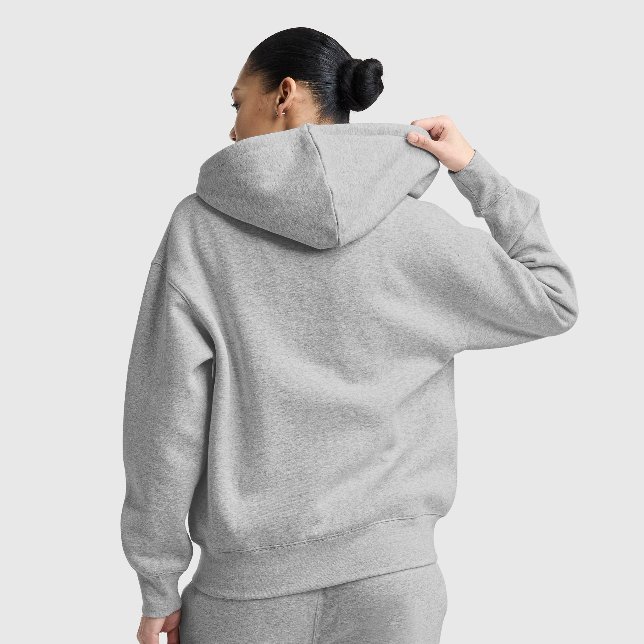 Champion Powerblend Fleece Zip-Up Hoodie - Oxford Grey Heather