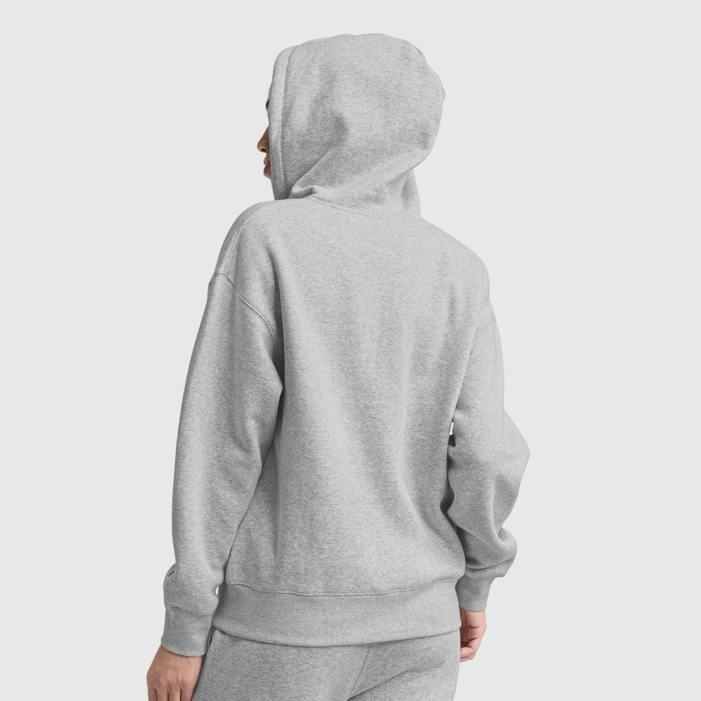 Champion Powerblend Fleece Zip-Up Hoodie - Oxford Grey Heather