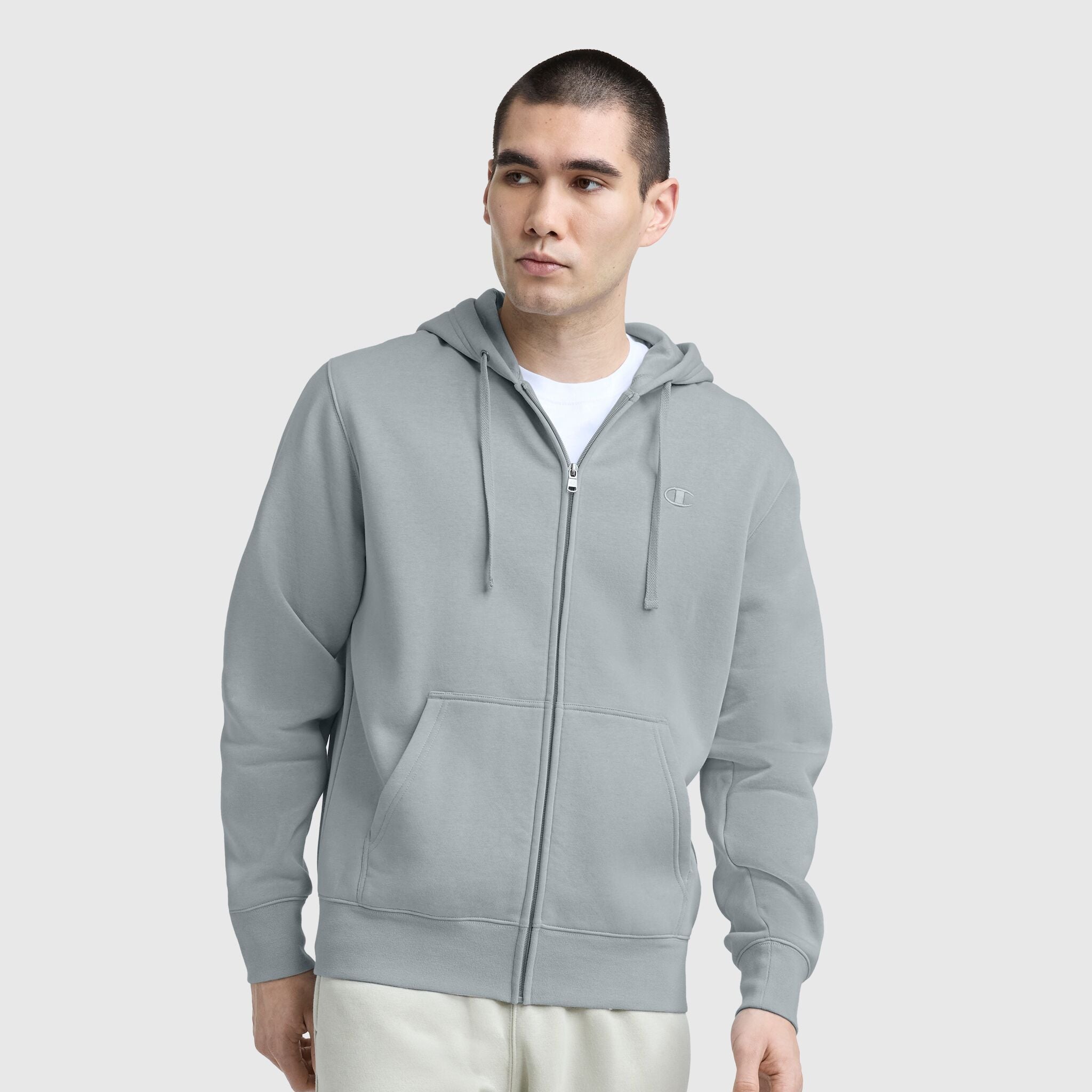 Champion Powerblend Full-Zip Hoodie - Quarry