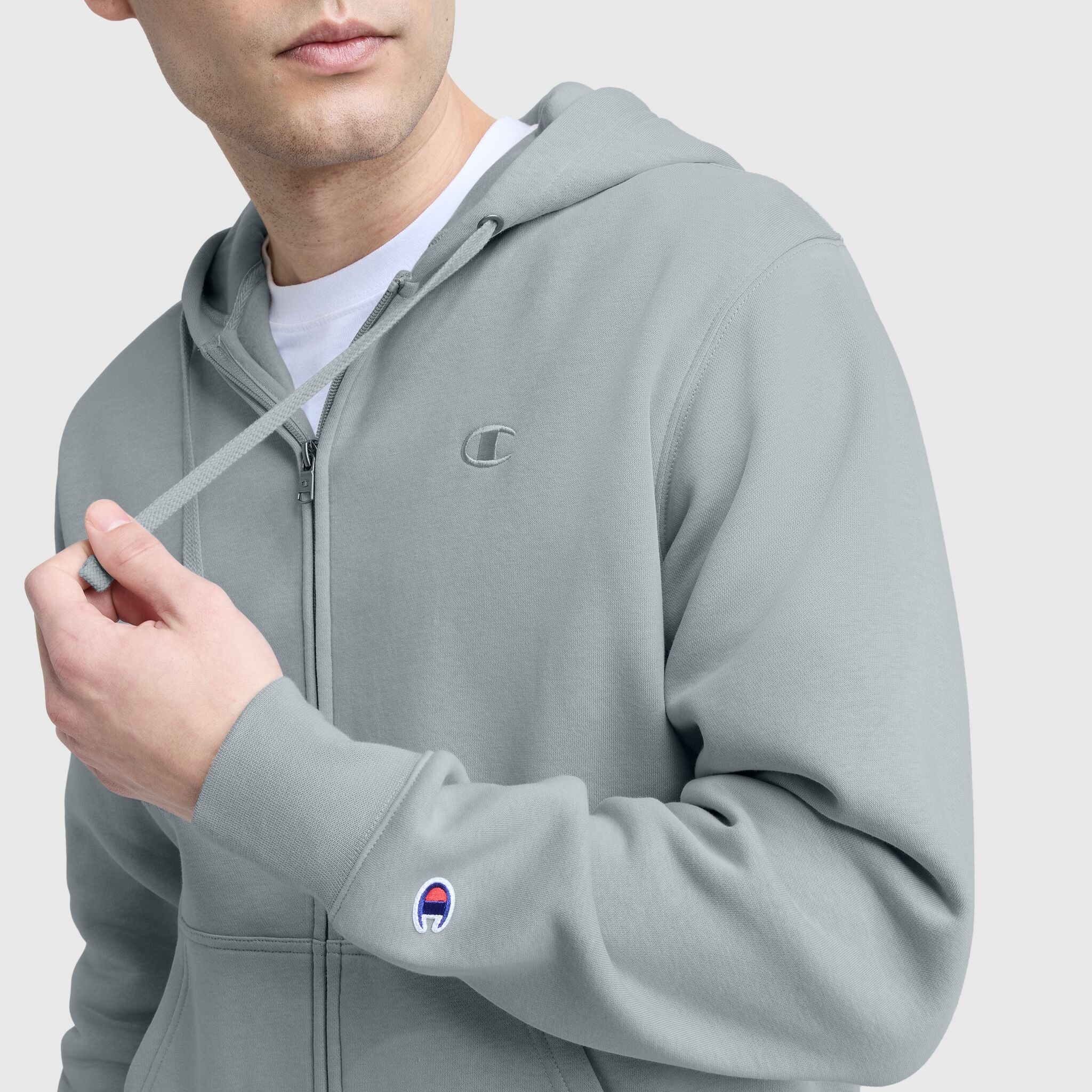 Champion Powerblend Full-Zip Hoodie - Quarry