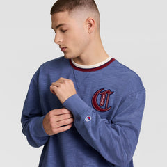 Champion Modern Retro Washed Crew Sweatshirt - Coastal Fjord