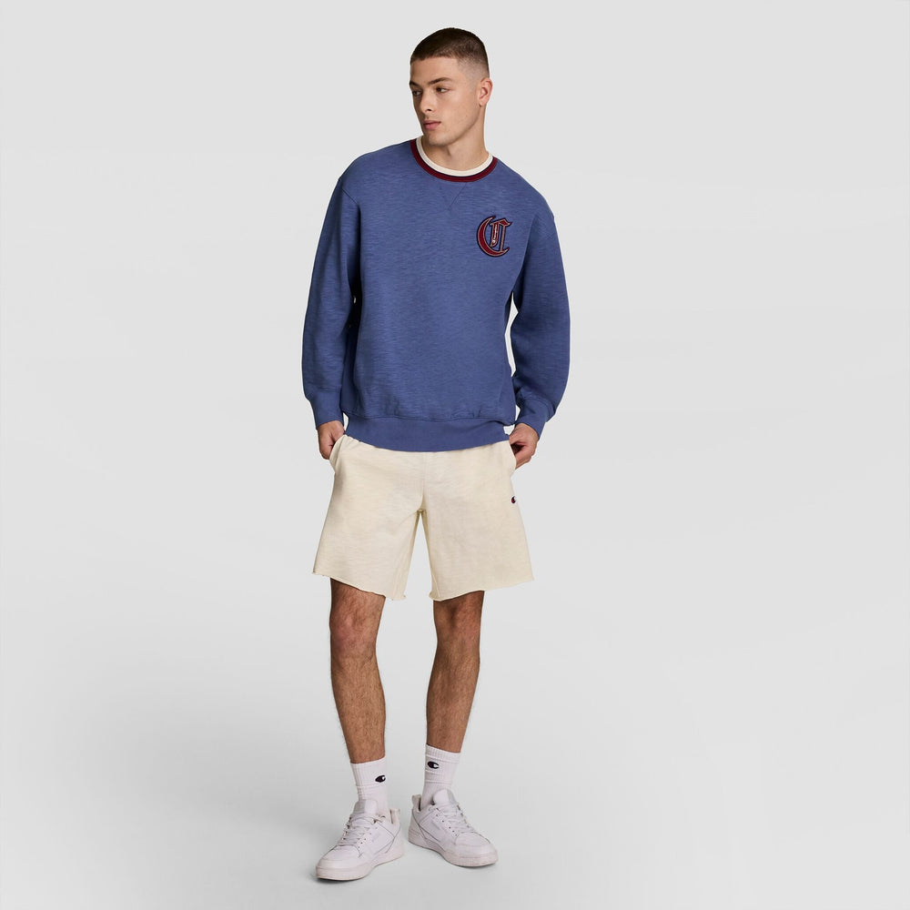 Champion Modern Retro Washed Crew Sweatshirt - Coastal Fjord