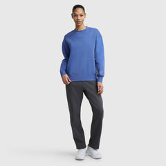 Champion Powerblend Crewneck Sweatshirt, Embroidered Script Logo - Coastal Fjord