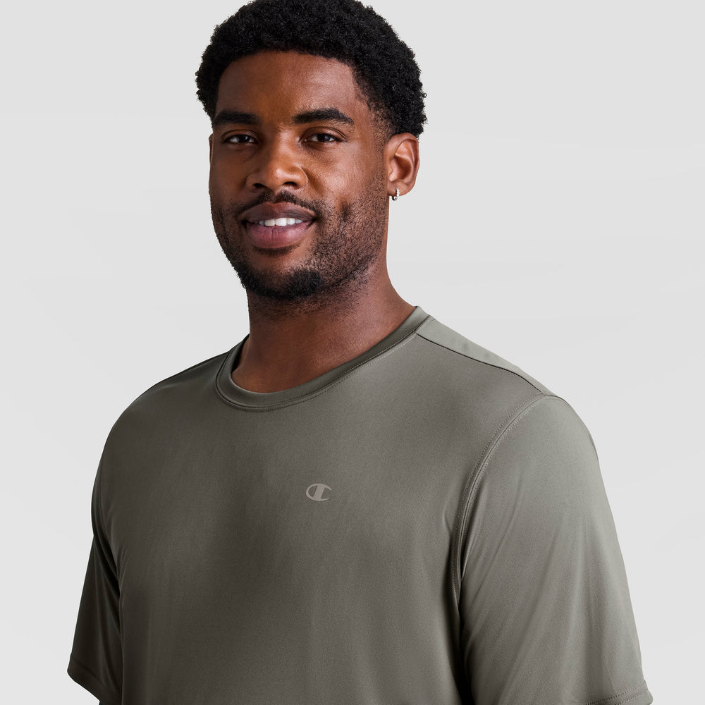 Champion Sport T-Shirt, Reflective C Logo - Big & Tall - Stone Grey