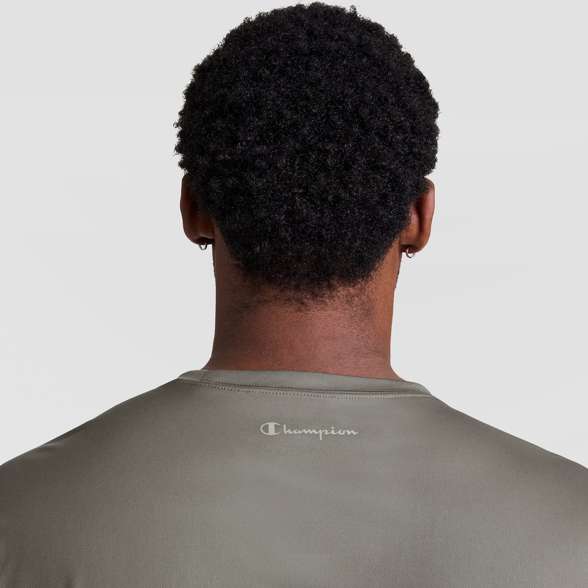 Champion Sport T-Shirt, Reflective C Logo - Big & Tall - Stone Grey