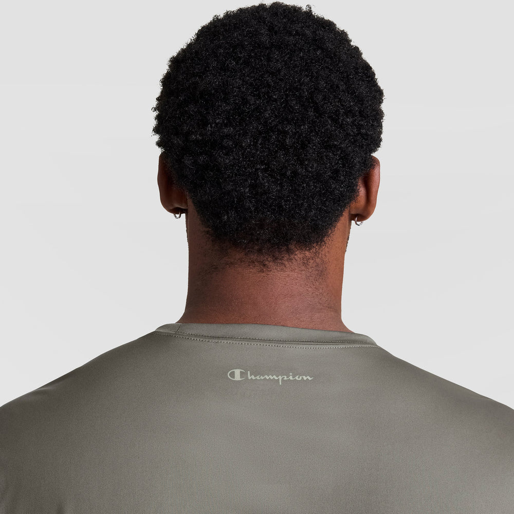 Champion Sport T-Shirt, Reflective C Logo - Big & Tall - Stone Grey