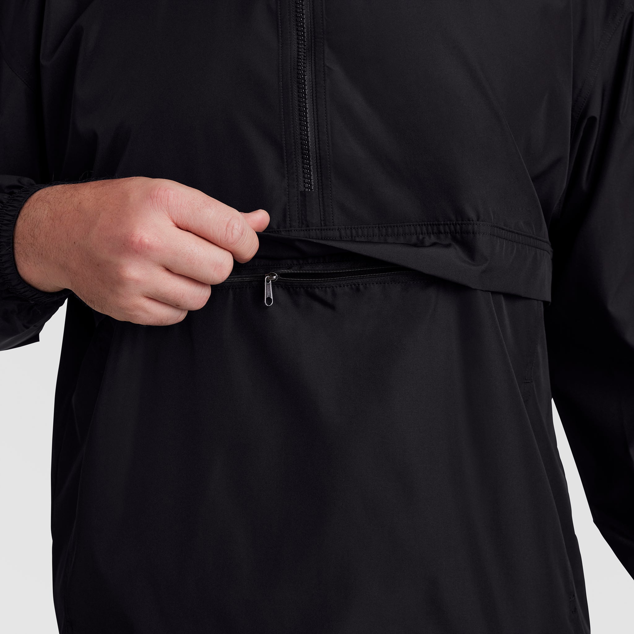 Champion Stadium Packable Jacket, Script Logo - Big & Tall - Black