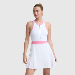 Champion Match Point Tennis Dress, Embroidered Script Logo - Bright White