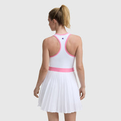 Champion Match Point Tennis Dress, Embroidered Script Logo - Bright White