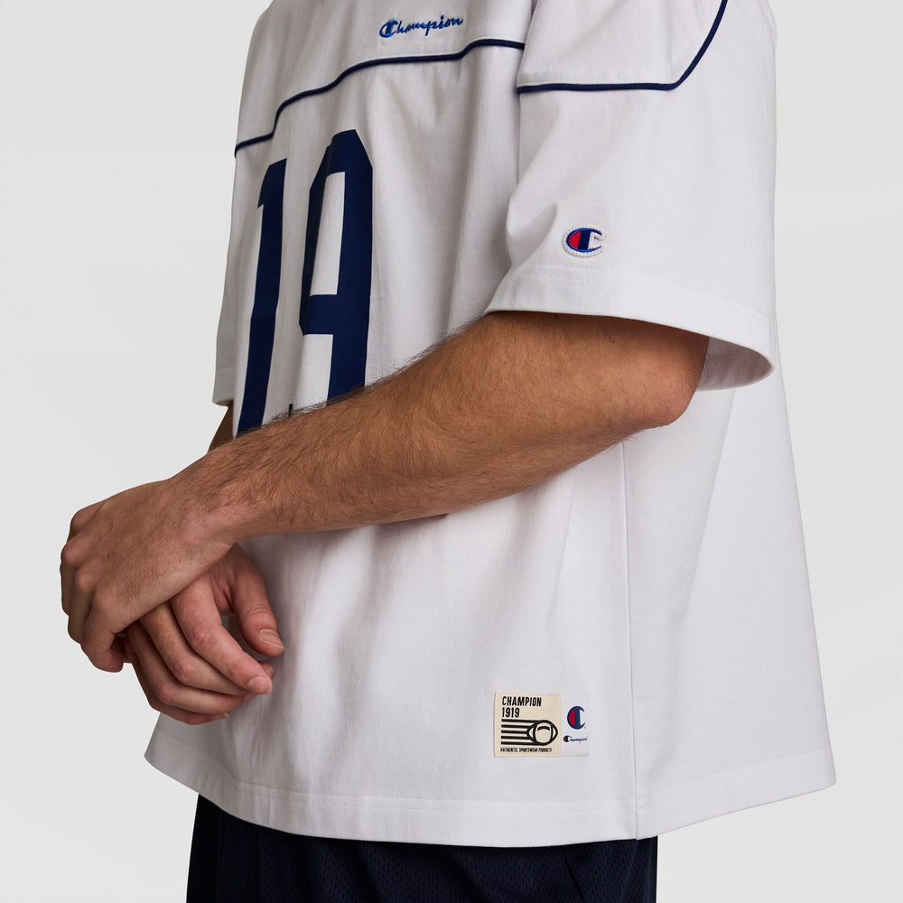 Champion Gridiron Football Jersey, Script Logo - Bright White