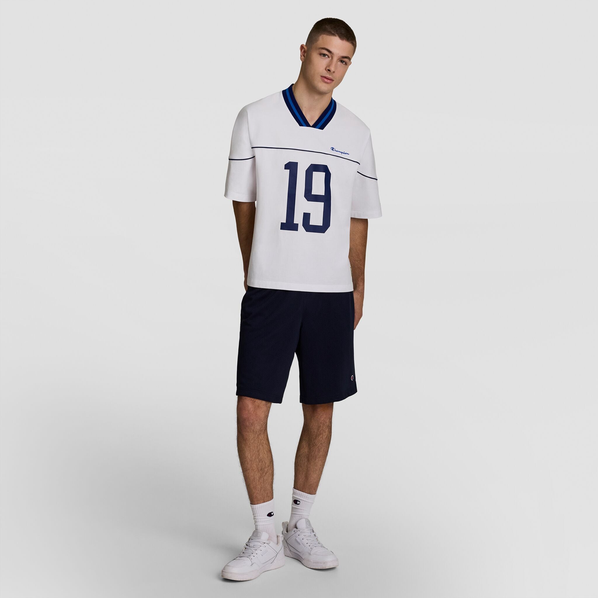 Champion Gridiron Football Jersey, Script Logo - Bright White