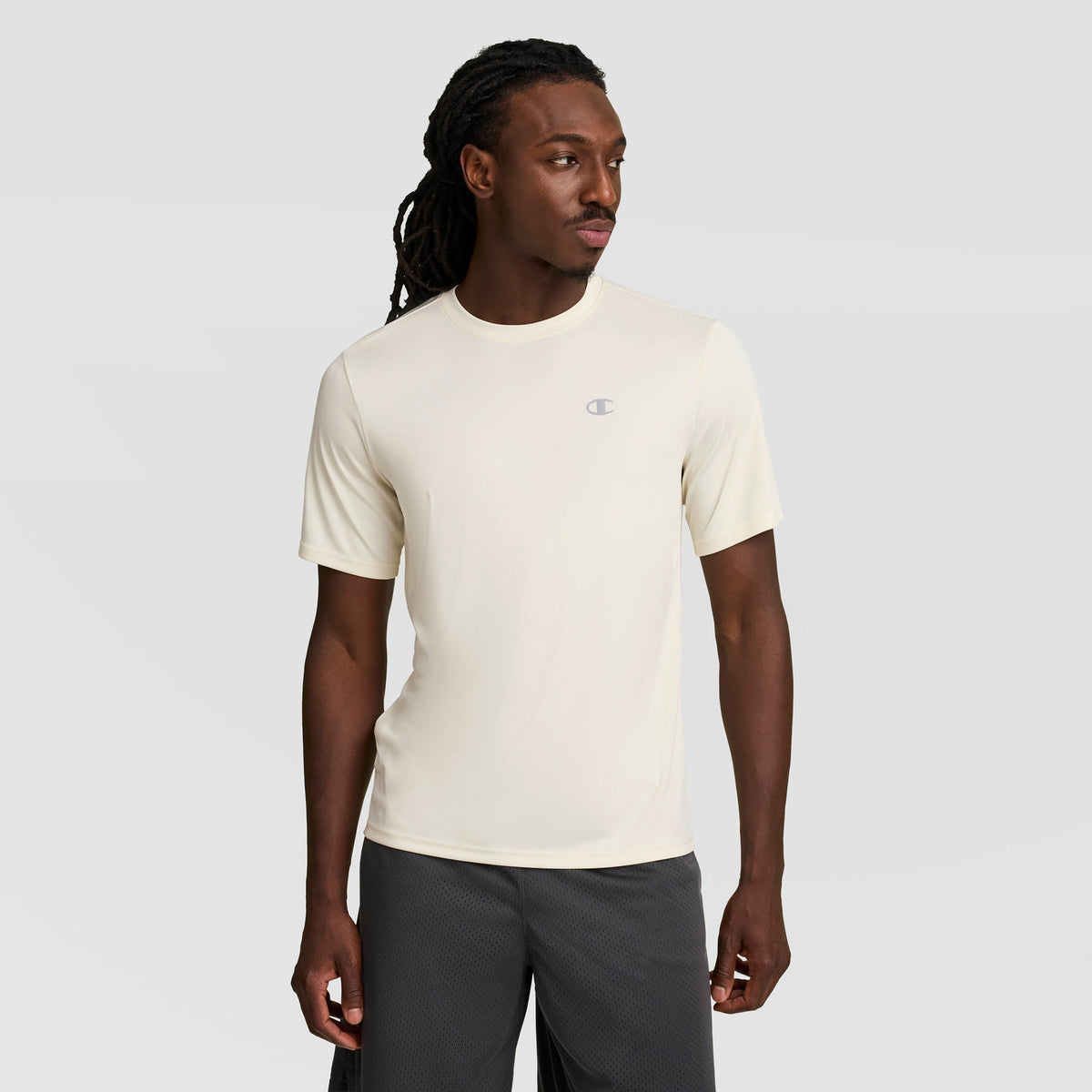 Champion Sport T-Shirt, Reflective C Logo - Unbleached Cotton