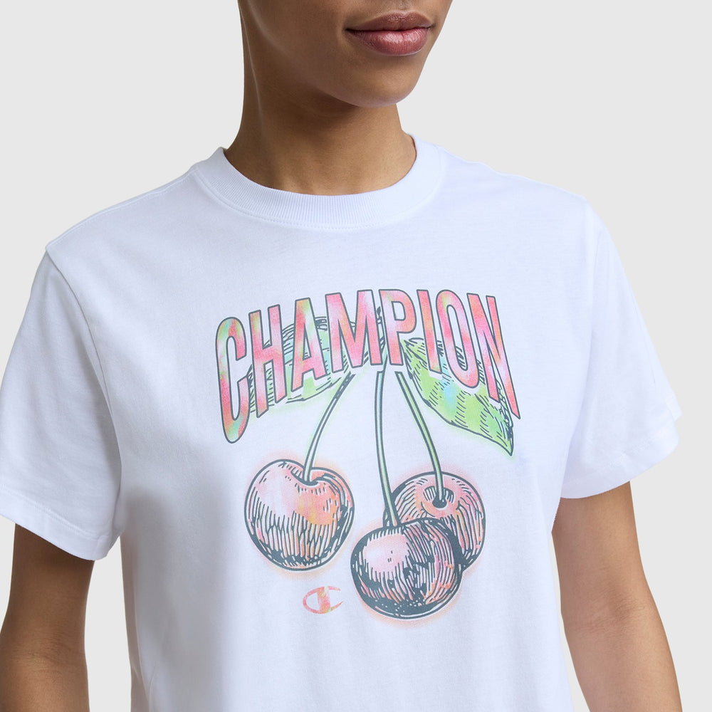 Champion Cherry On Top Graphic T-Shirt - Bright White