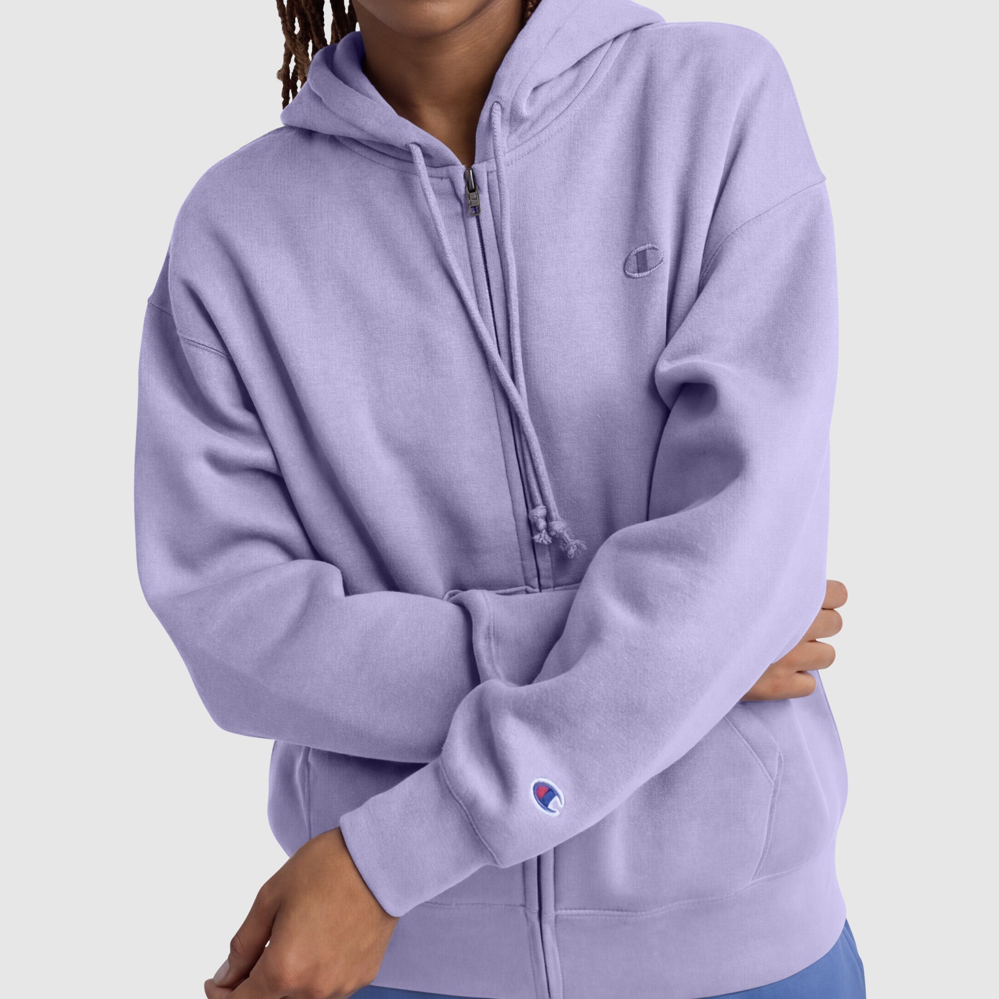 Champion Powerblend Fleece Zip-Up Hoodie - Daybreak