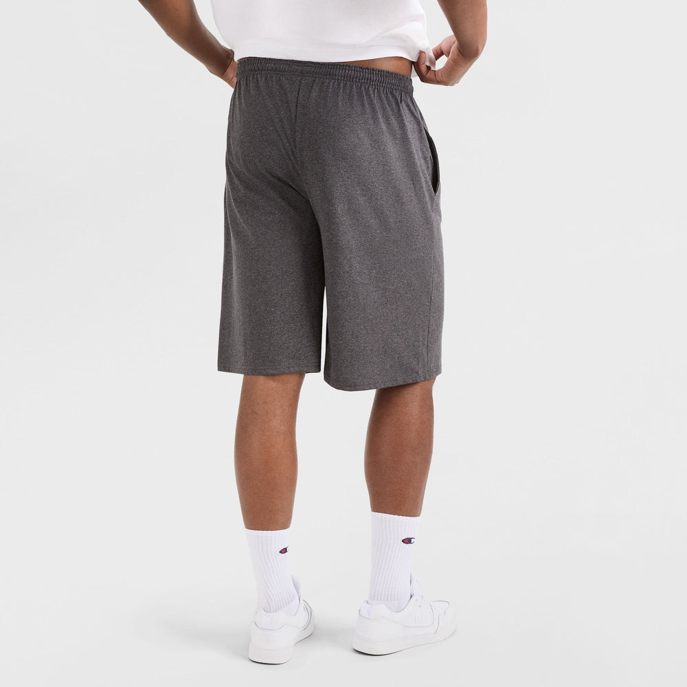 Champion Lightweight Lounge Shorts, C Patch Logo - Big & Tall - Granite Grey Heather