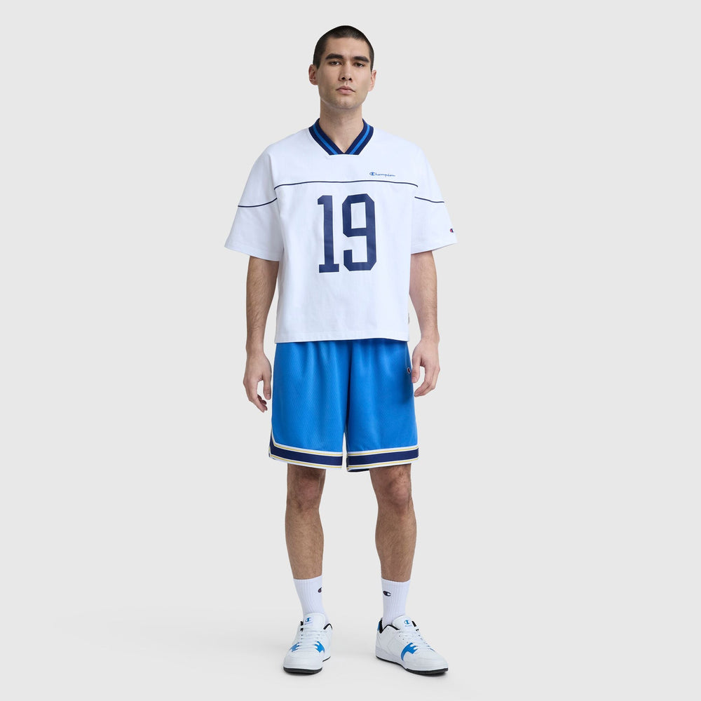 Champion 10" Gridiron Reversible Short, Script Logo - Bright White