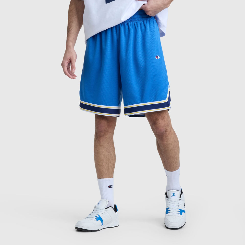 Champion 10" Gridiron Reversible Short, Script Logo - Bright White