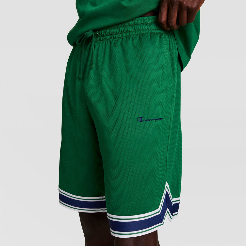 Champion 10" Gridiron Reversible Short, Script Logo - Verdant Green