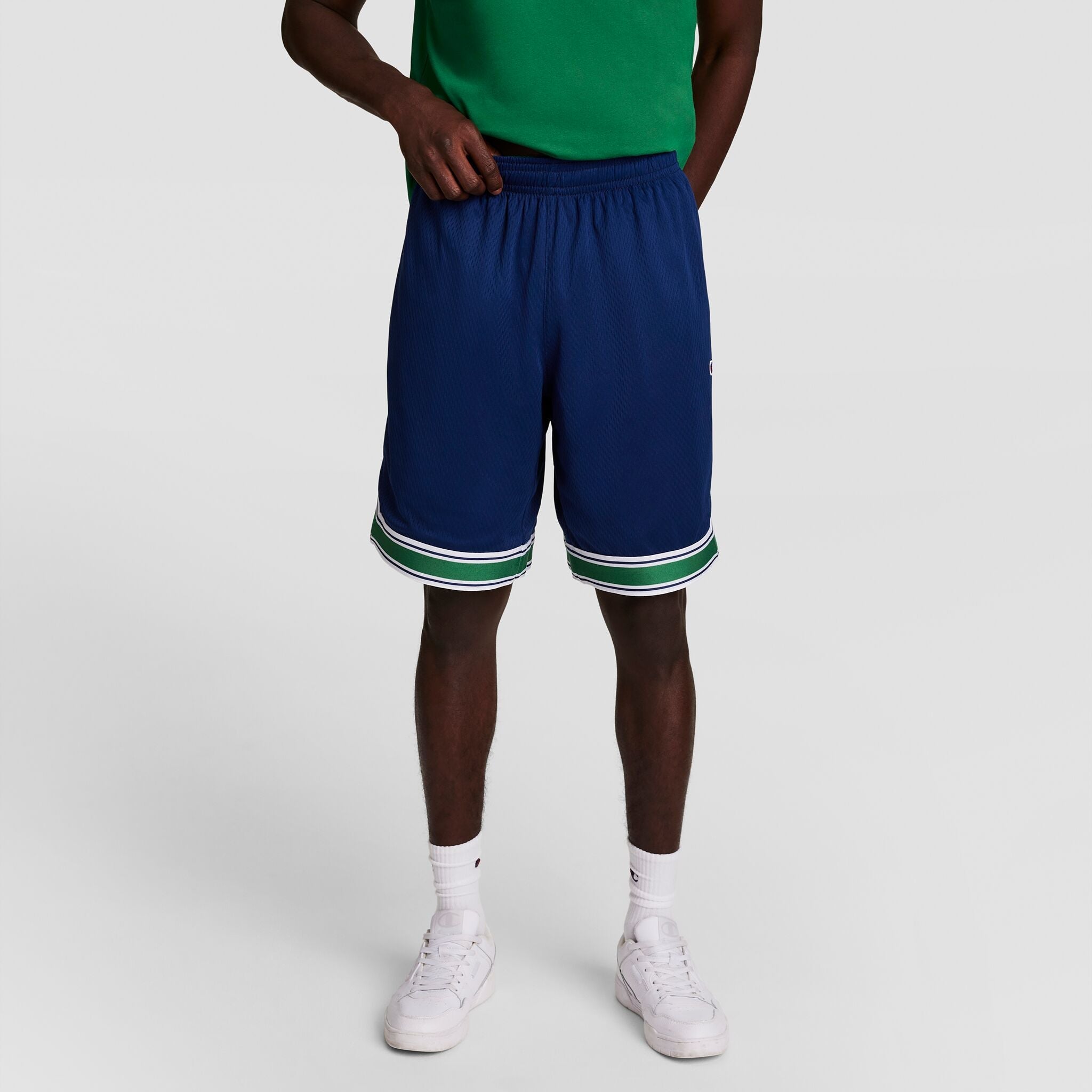 Champion 10" Gridiron Reversible Short, Script Logo - Verdant Green