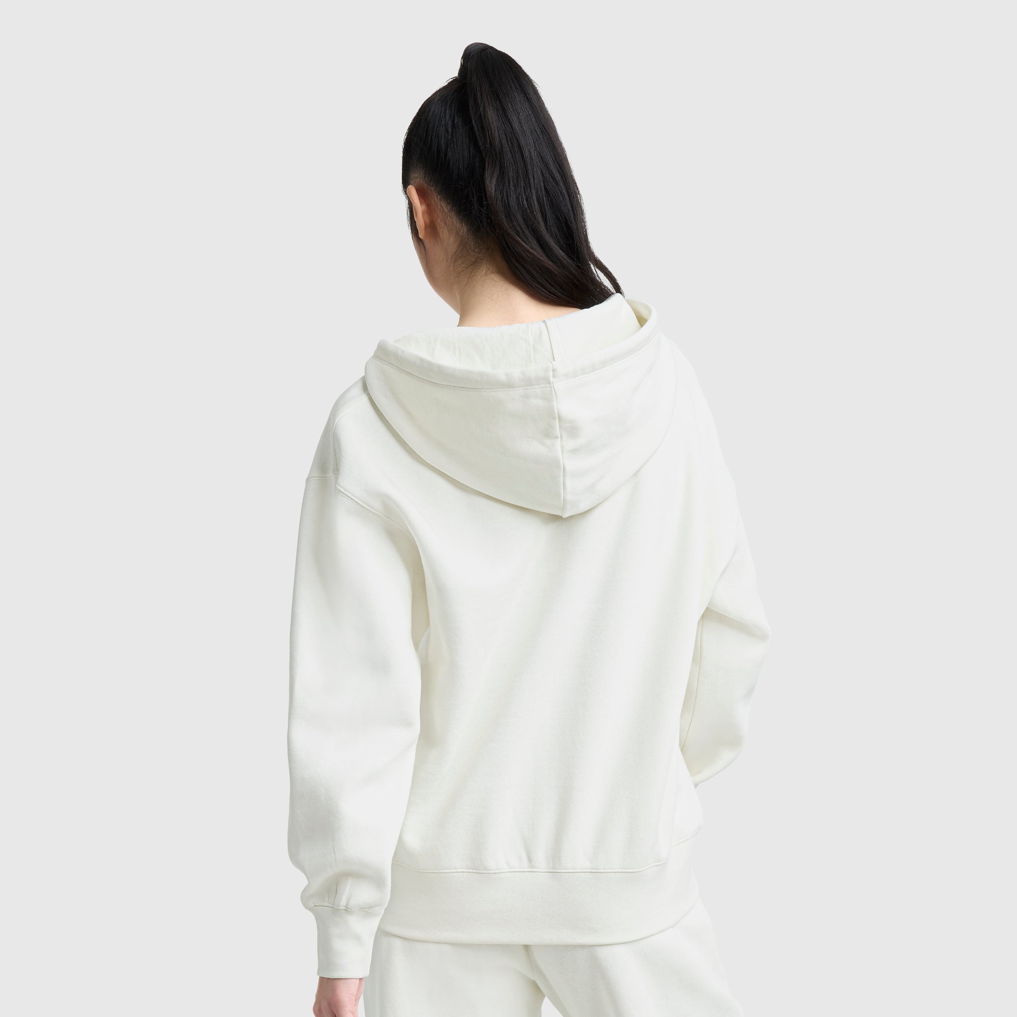 Champion Powerblend Fleece Zip-Up Hoodie - Unbleached Cotton