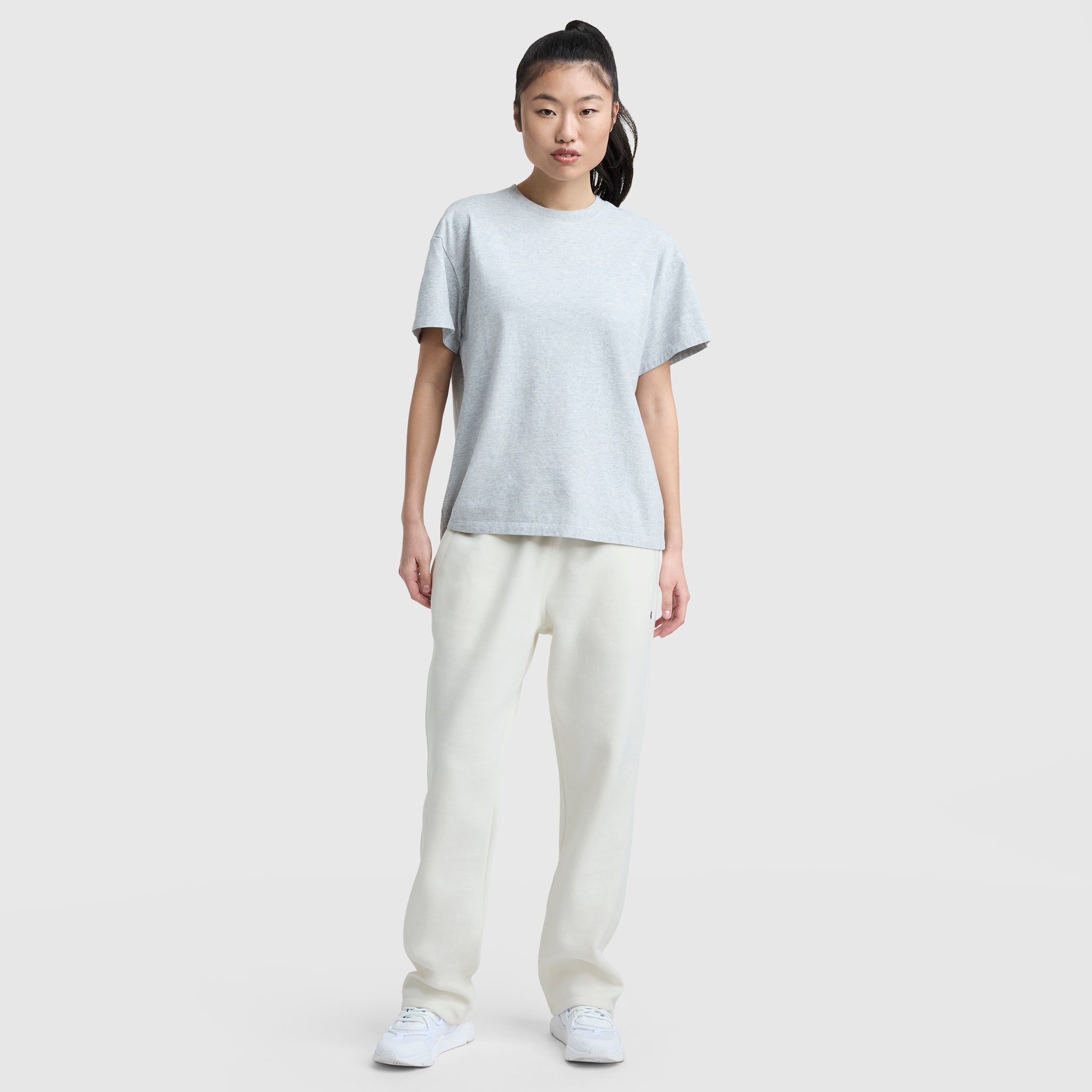 Champion Powerblend Straight Hem Sweatpants - Unbleached Cotton