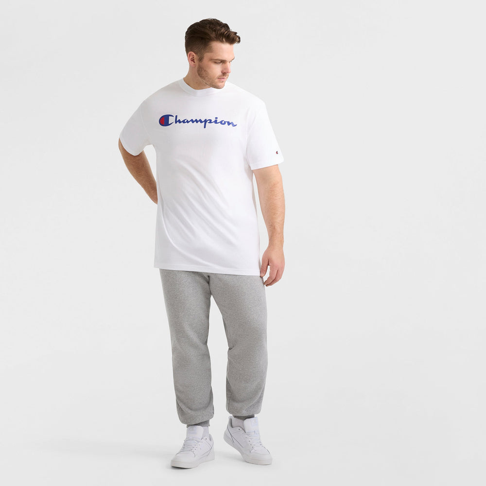 Champion Classic Graphic T-Shirt, Script Logo - Big & Tall - Bright White