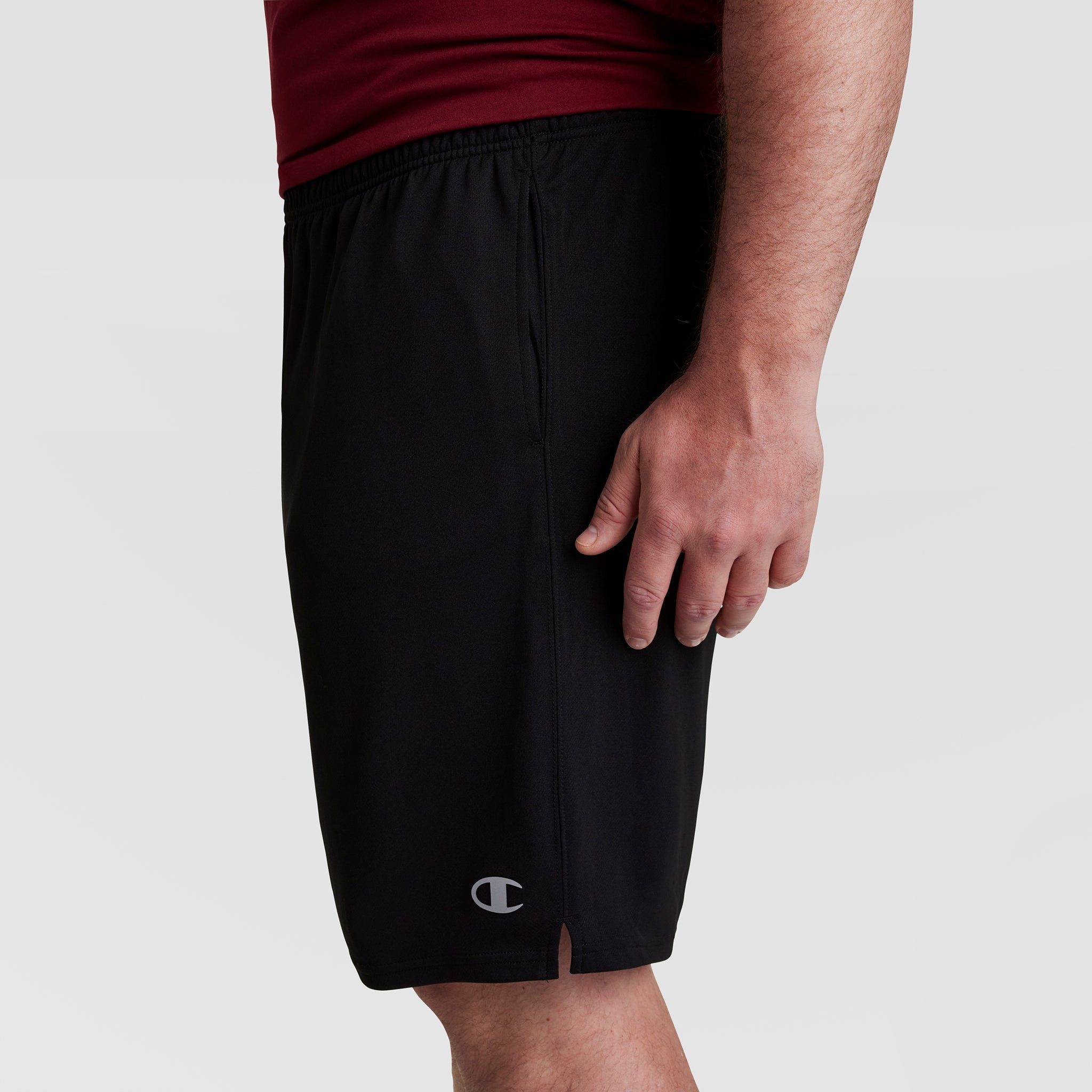 Champion Sport Shorts, Moisture Wicking - Big & Tall - Black