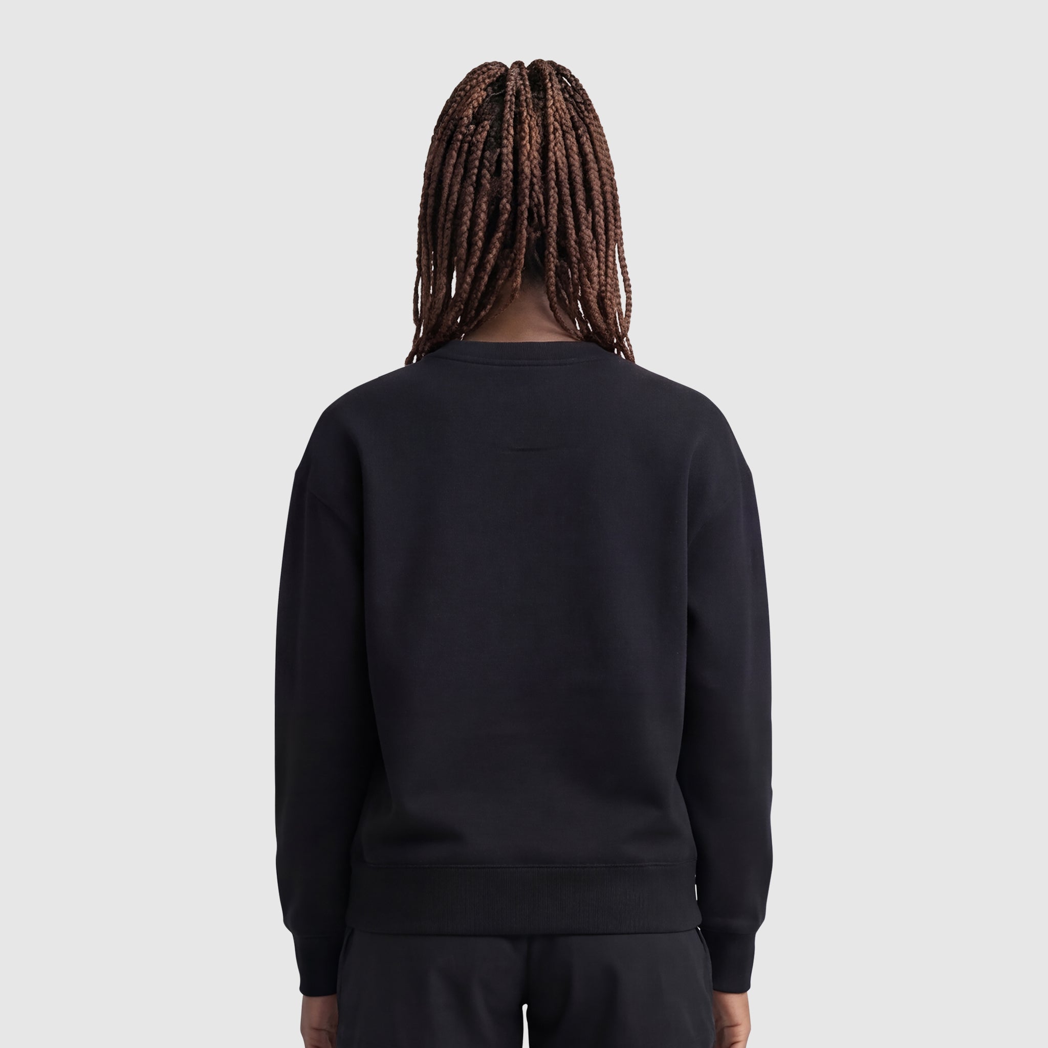 Champion Powerblend Crewneck Sweatshirt, Small "C" - Black