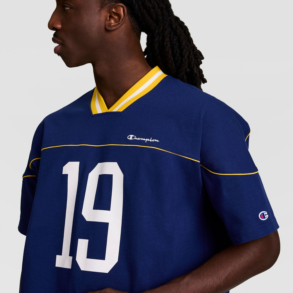 Champion Gridiron Football Jersey, Script Logo - Blue Depth
