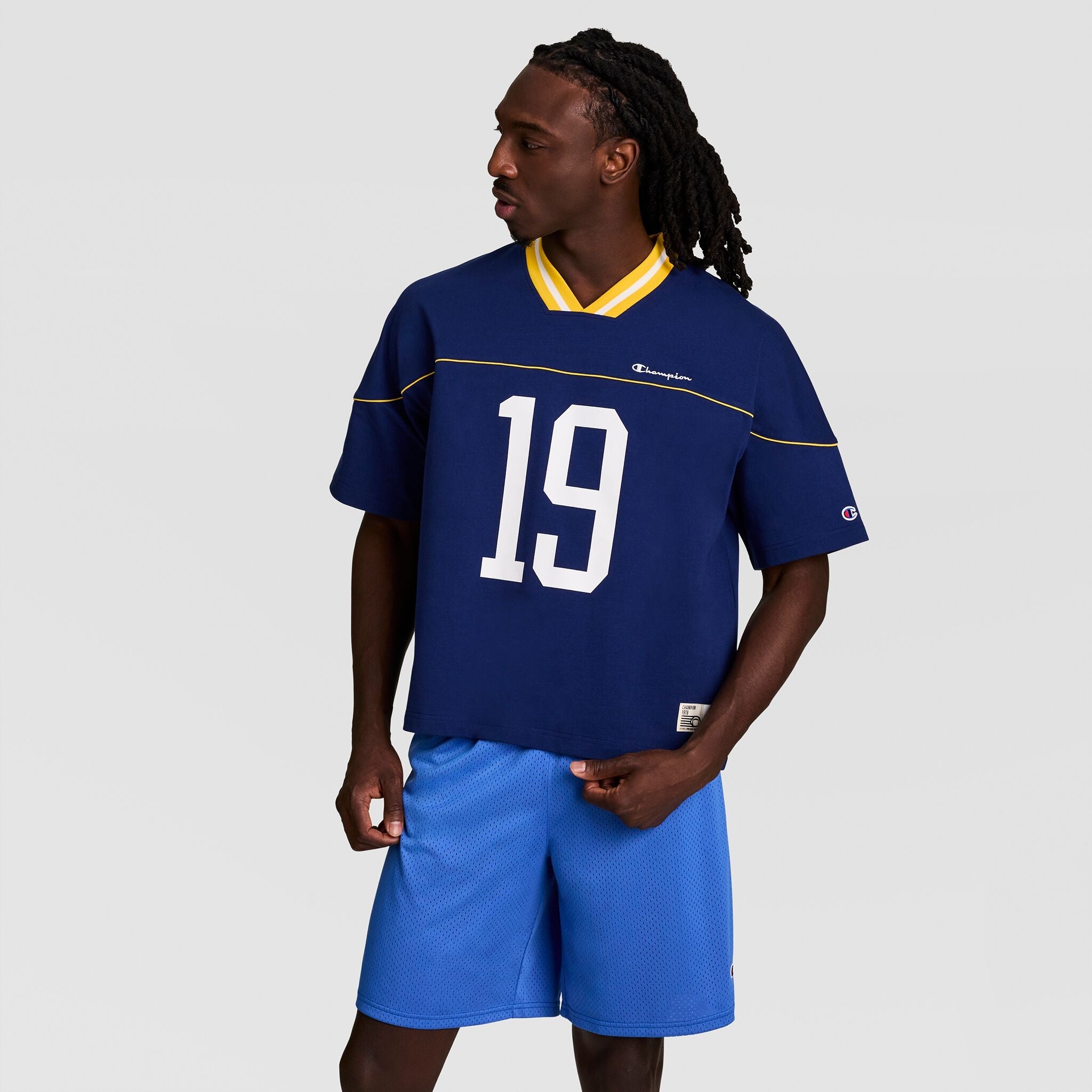 Champion Gridiron Football Jersey, Script Logo - Blue Depth