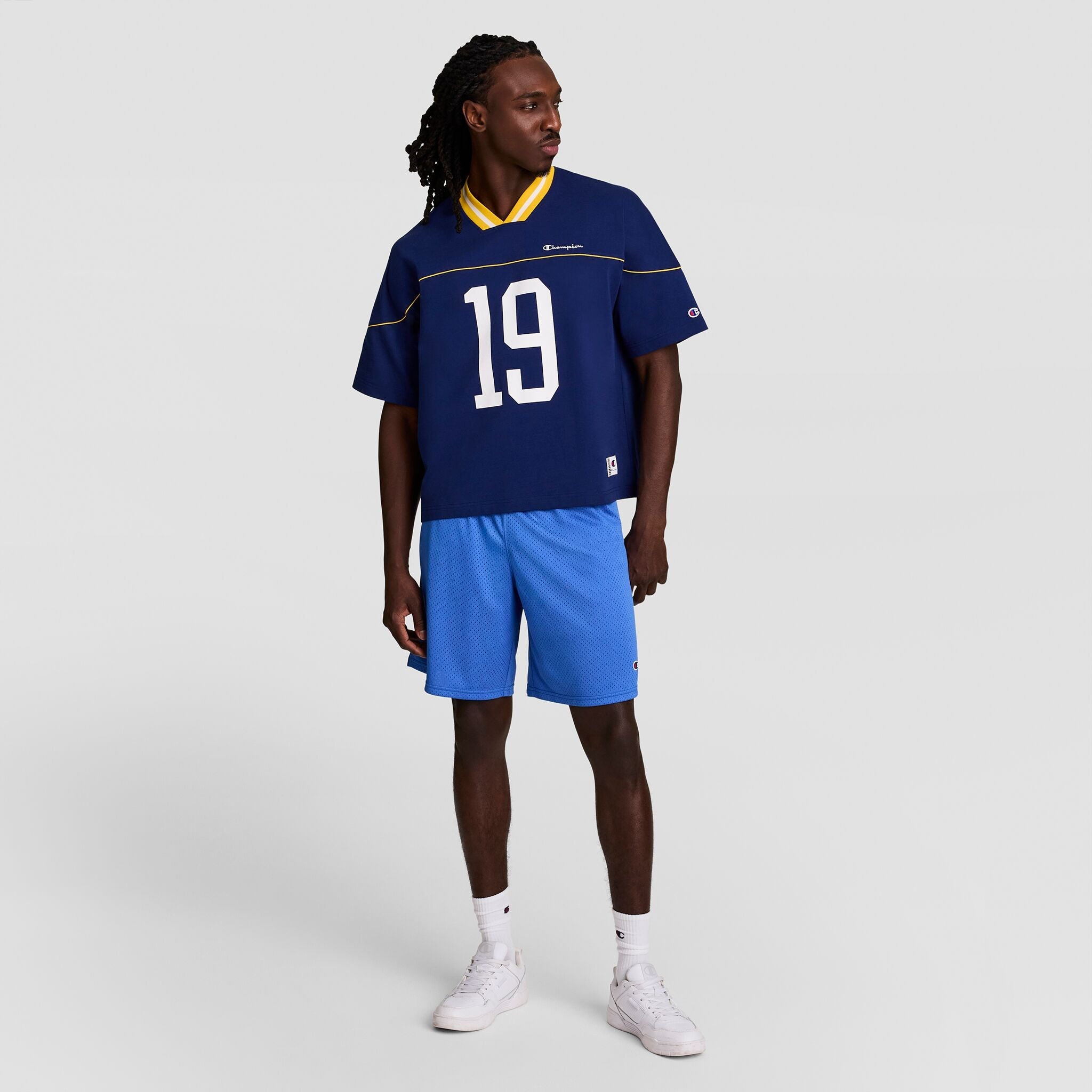 Champion Gridiron Football Jersey, Script Logo - Blue Depth