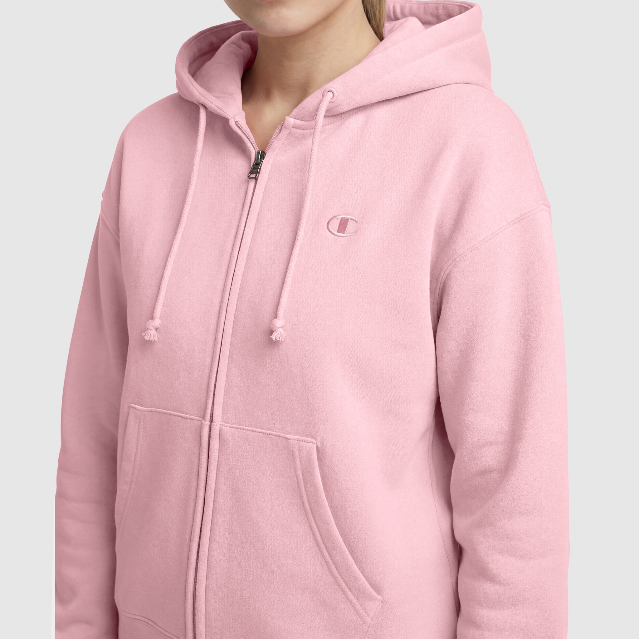 Champion Powerblend Fleece Zip-Up Hoodie - Rose Shadow