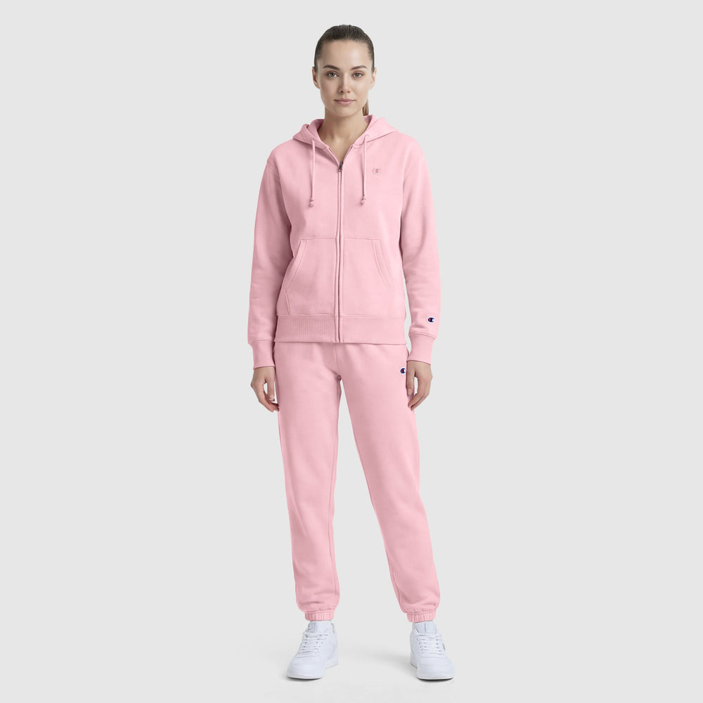 Champion Powerblend Fleece Zip-Up Hoodie - Rose Shadow