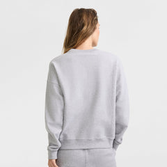 Champion Powerblend Crewneck Sweatshirt, Script Logo - Oxford Grey Heather