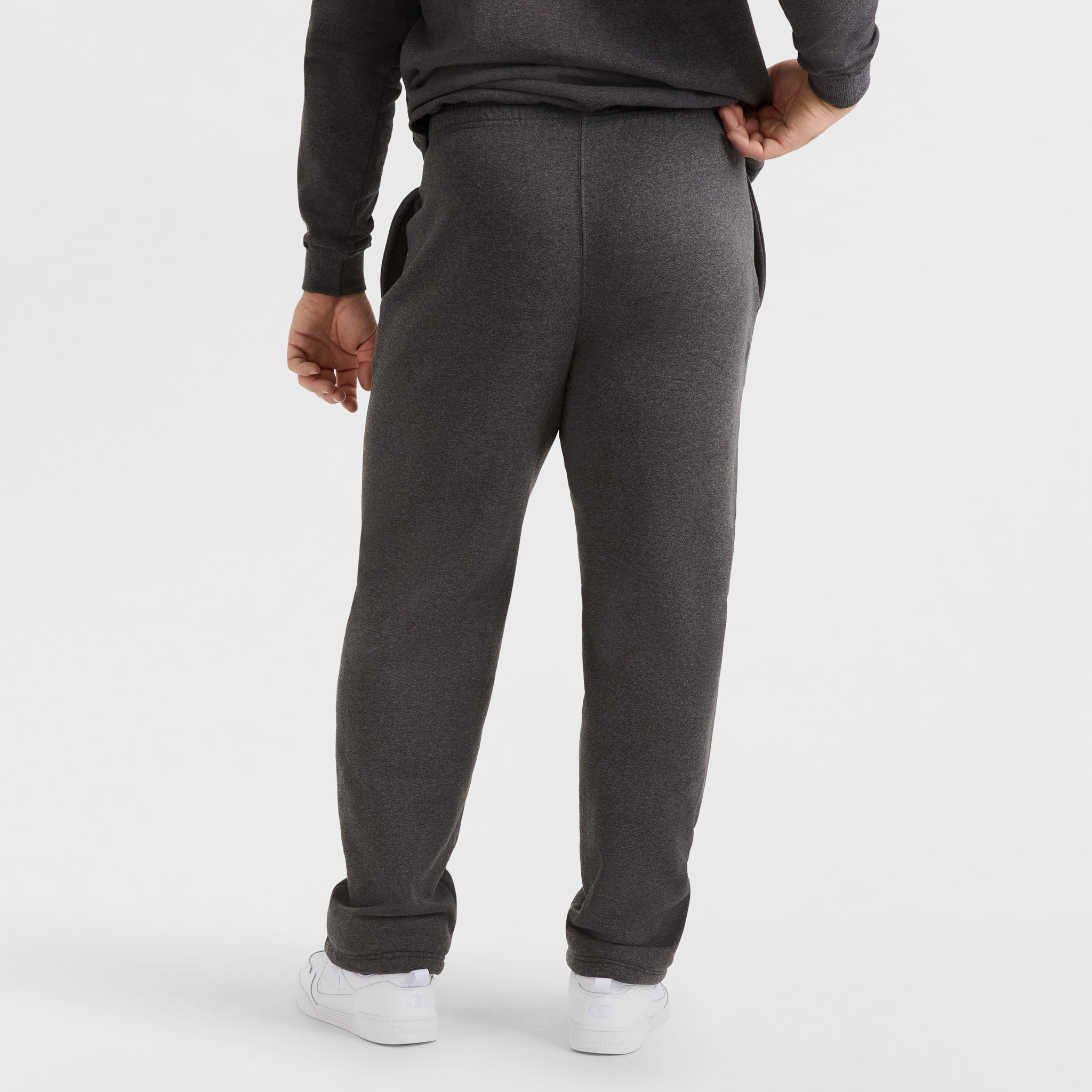 Champion Powerblend Sweatpants, Open Hem - Big & Tall - Granite Heather