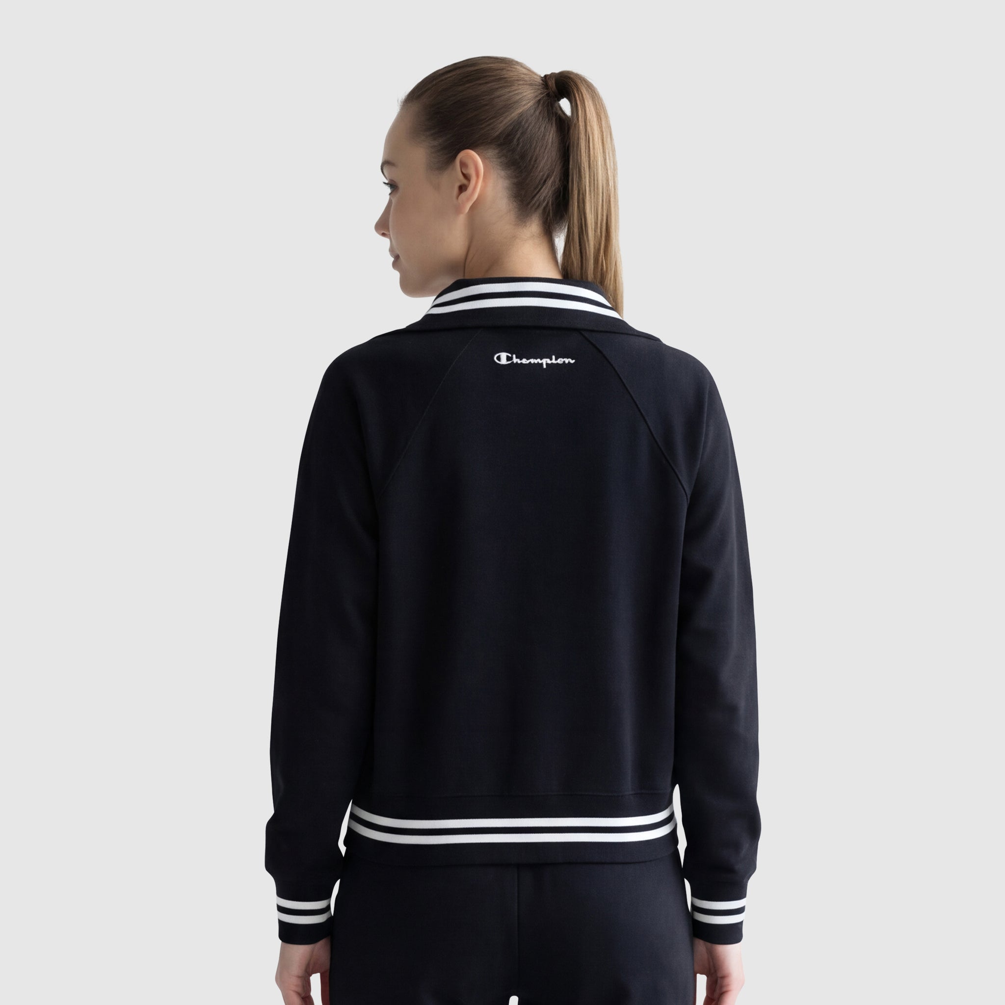 Champion Pitcher Full-Zip Mockneck Top - Black