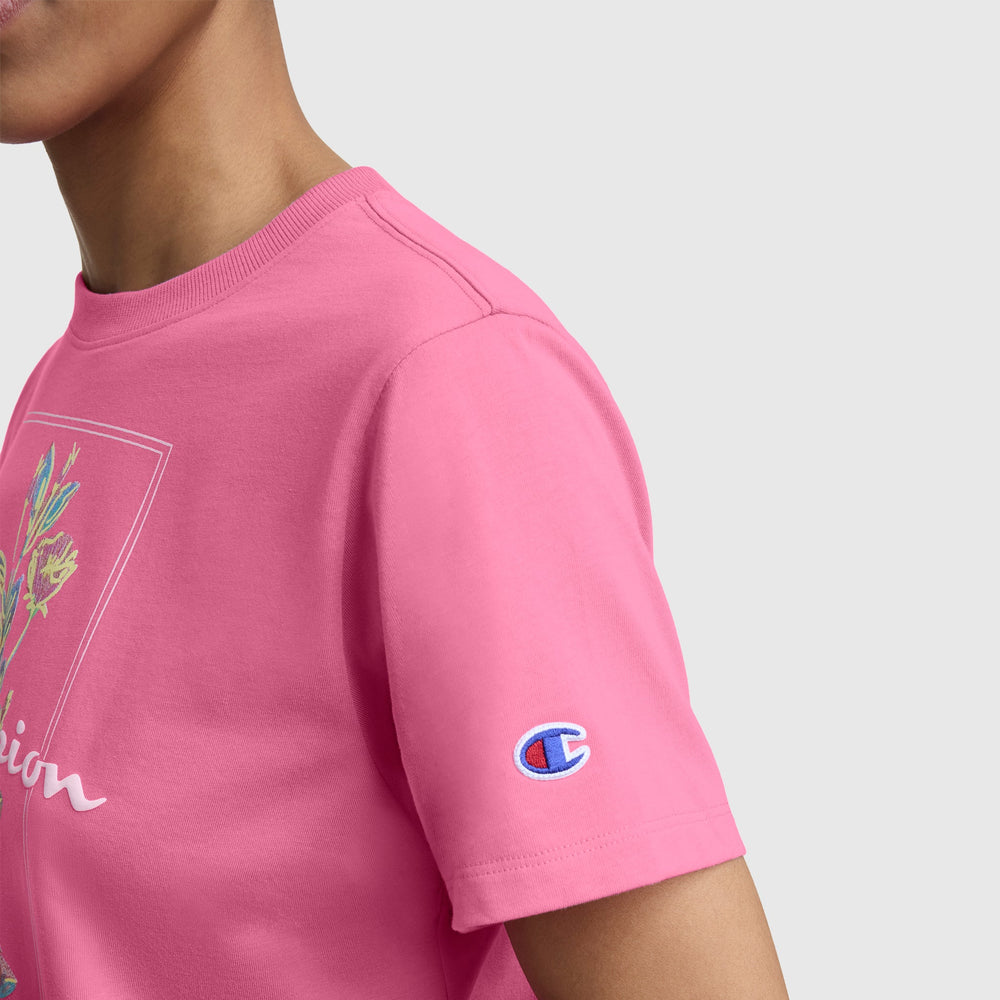 Champion Painted Bouquet Graphic T-Shirt - Pink Cosmos