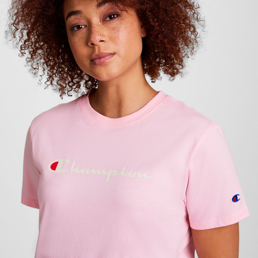 Champion Classic T-Shirt, Script Logo - Rose Shadow
