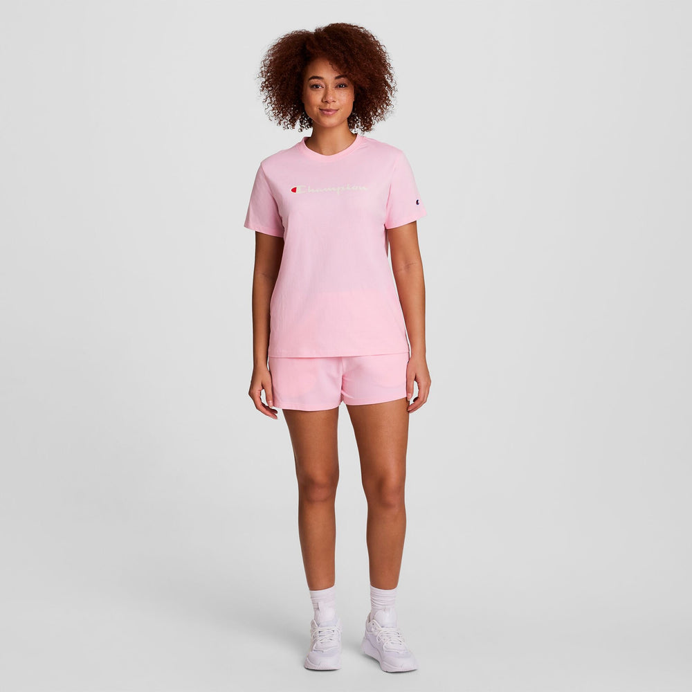 Champion Classic T-Shirt, Script Logo - Rose Shadow