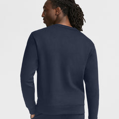 Champion Powerblend Crewneck Sweatshirt, Script Logo - Deep Navy