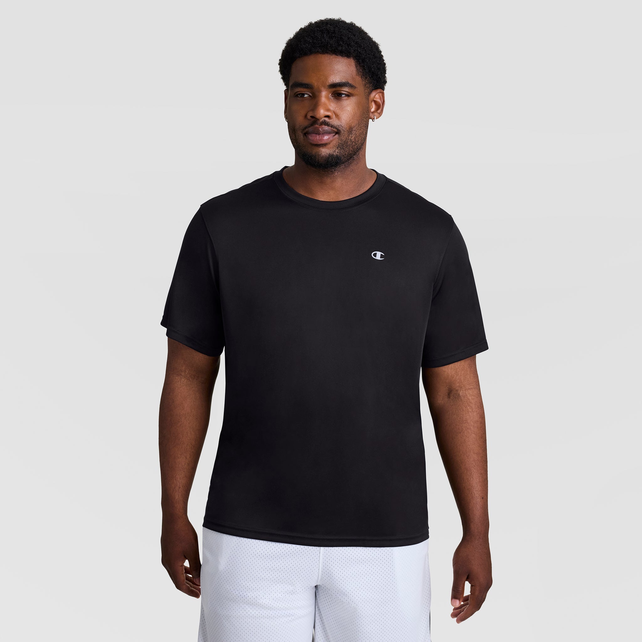 Champion Sport T-Shirt, Reflective C Logo - Big & Tall - Black