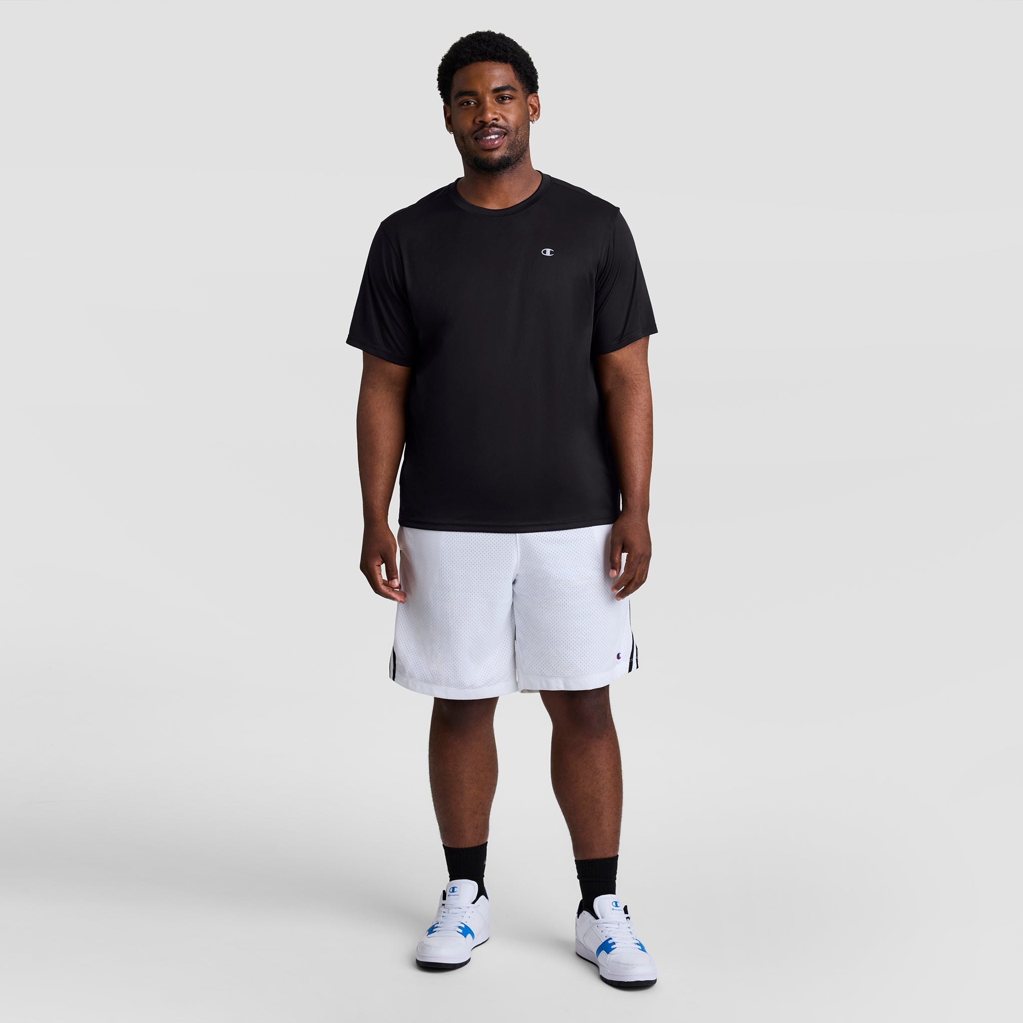 Champion Sport T-Shirt, Reflective C Logo - Big & Tall - Black
